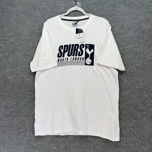 Tottenham Hotspur Shirt Men XL White North London Spurs Graphic Tee NEW